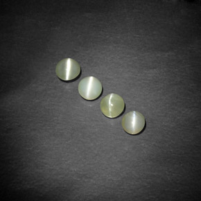 Gemas de Crisoberilo Ojo de Gato Verde amarillento natural de  ct, Transparente, Transparente / Translúcido