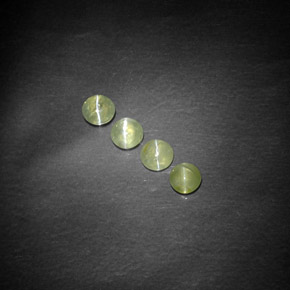 Gemas de chrysoberyl cat's eye verde natural de  ct, transparente, transparente / translúcido