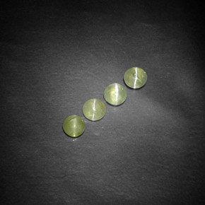 Gemas de chrysoberyl cat's eye verde natural de  ct, transparente, transparente / translúcido