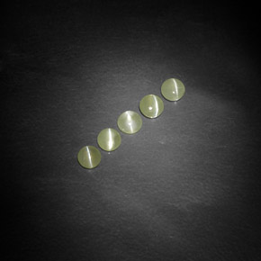 Gemas de Crisoberilo Ojo de Gato Verde amarillento natural de  ct, Transparente, Transparente / Translúcido