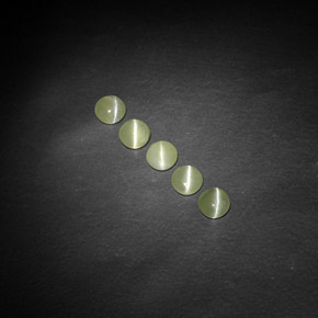 Gemas de chrysoberyl cat's eye verde natural de  ct, transparente, transparente / translúcido