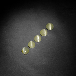 Gemas de Crisoberilo Ojo de Gato Verde amarillento natural de  ct, Transparente, Transparente / Translúcido