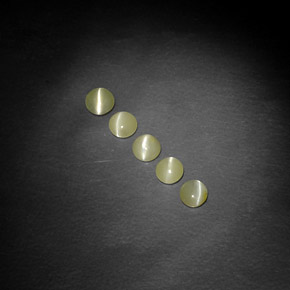 Gemas de Crisoberilo Ojo de Gato Verde amarillento natural de  ct, Transparente, Transparente / Translúcido