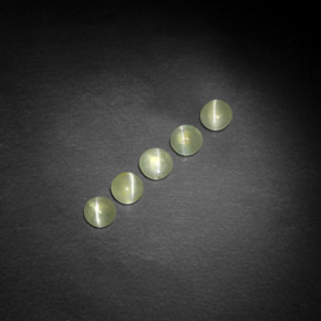 Gemas de chrysoberyl cat's eye verde natural de  ct, transparente, transparente / translúcido