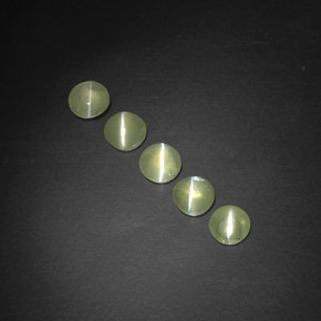 Gemas de chrysoberyl cat's eye verde natural de  ct, transparente, transparente / translúcido