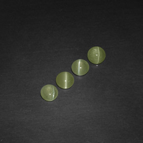 Gemas de chrysoberyl cat's eye verde natural de  ct, transparente, transparente / translúcido