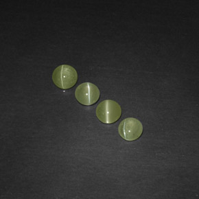 Gemas de chrysoberyl cat's eye verde natural de  ct, transparente, transparente / translúcido