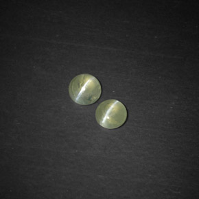 Gemas de chrysoberyl cat's eye verde natural de  ct, transparente, transparente / translúcido