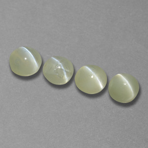 Gemas de Crisoberilo Ojo de Gato Verde crema natural de 2.15 ct, Redondo, Opaco