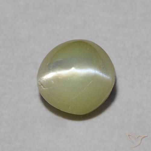 Chrysoberyl cat's eye marrón natural de 0,37 ct, corte redondo, translúcido