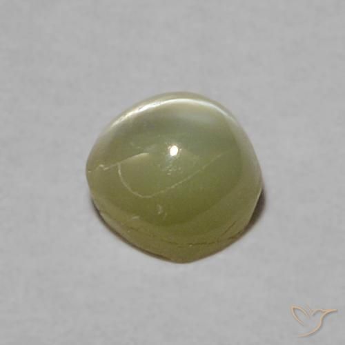 Chrysoberyl cat's eye marrón natural de 0,37 ct, corte redondo, translúcido
