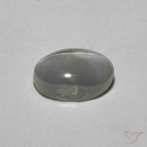 Crisoberilo Ojo de Gato Verde medio natural de 1.33 ct, Ovalada, Translúcido