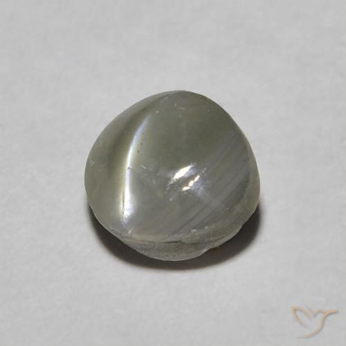 Crisoberilo Ojo de Gato Verde medio natural de 1.21 ct, Ovalada, Opaco
