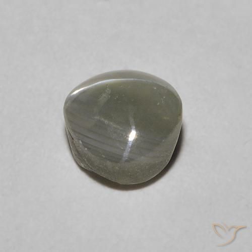 Crisoberilo Ojo de Gato Verde medio natural de 1.21 ct, Ovalada, Opaco