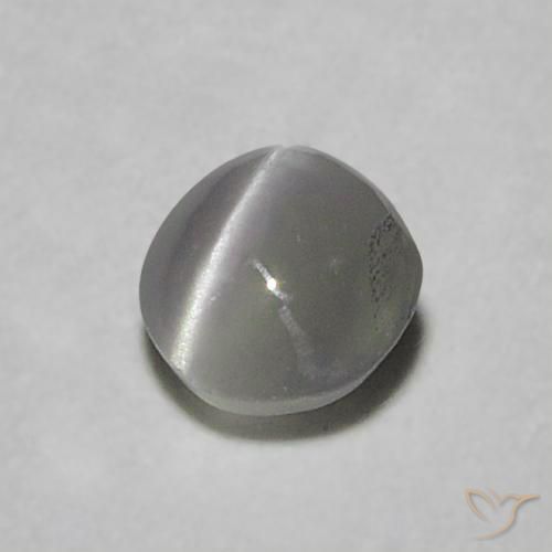 Crisoberilo Ojo de Gato Verde medio natural de 0.22 ct, Redondo, Translúcido