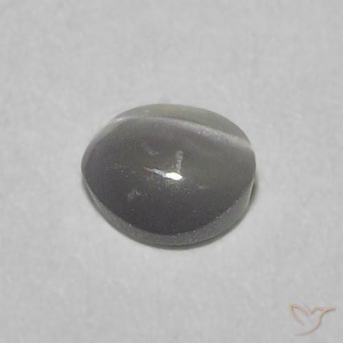 Crisoberilo Ojo de Gato Verde medio natural de 0.22 ct, Redondo, Translúcido
