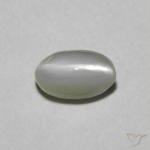 0.38ct Natural Verde medio Crisoberilo Ojo de Gato, Ovalada, Opaco
