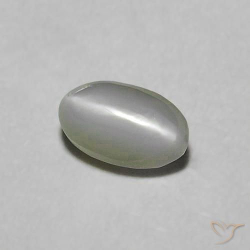 Crisoberilo Ojo de Gato Verde medio natural de 0.38 ct, Ovalada, Opaco
