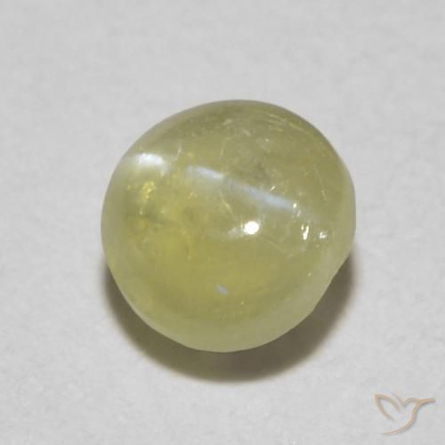 Crisoberilo ojo de gato amarillo-dorado claro natural de 0,36 ct, corte óvalo, translúcido