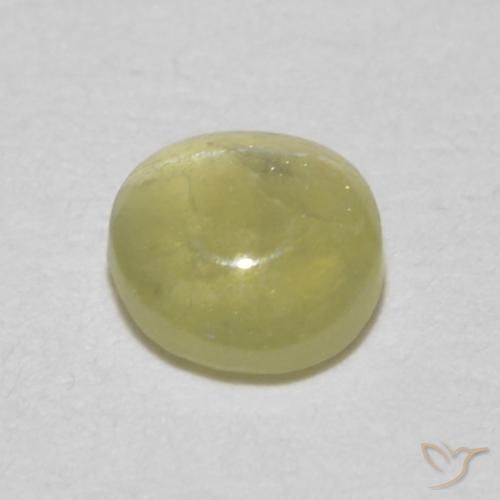 Crisoberilo ojo de gato amarillo-dorado claro natural de 0,36 ct, corte óvalo, translúcido