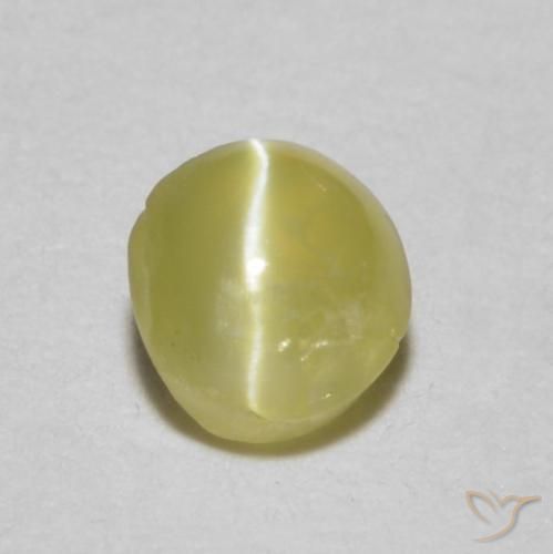 0.34ct Natural Amarillo-dorado claro Crisoberilo Ojo de Gato, Ovalada, Translúcido