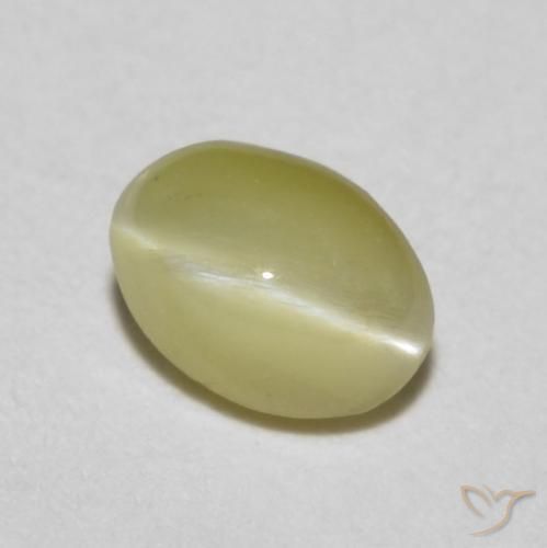 0.33ct Natural Amarillo laguna claro Crisoberilo Ojo de Gato, Ovalada, Translúcido
