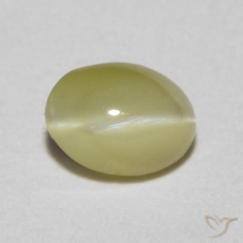 Crisoberilo Ojo de Gato Amarillo laguna claro natural de 0.33 ct, Ovalada, Translúcido