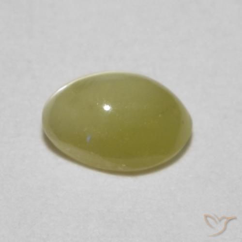 Crisoberilo Ojo de Gato Amarillo laguna claro natural de 0.33 ct, Ovalada, Translúcido