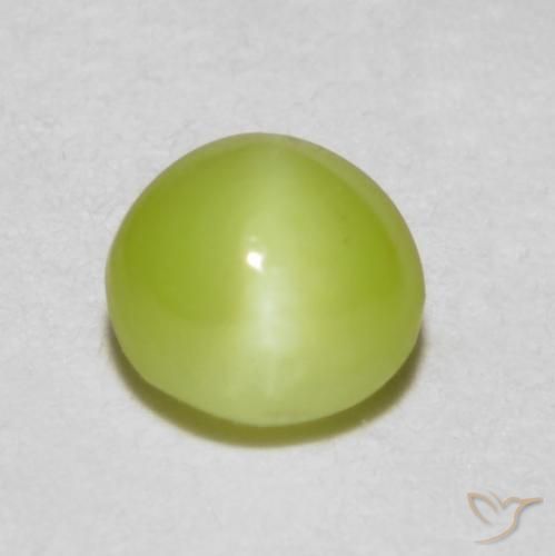 0.37ct Natural Amarillo limón Crisoberilo Ojo de Gato, Ovalada, Translúcido