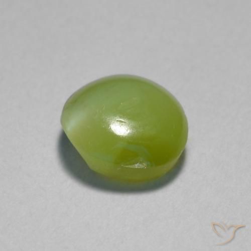 Chrysoberyl cat's eye verde natural de 0,89 ct, corte óvalo, translúcido