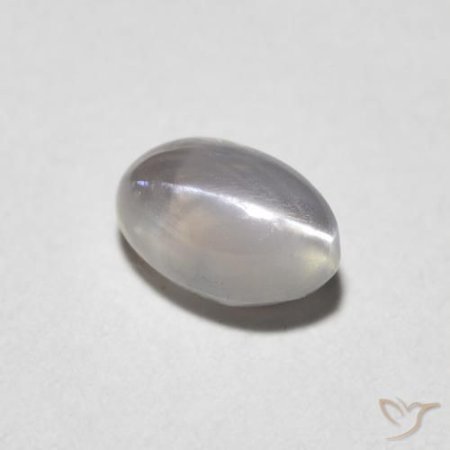 Crisoberilo Ojo de Gato Warm Grey natural de 0.89 ct, Ovalada, Translúcido