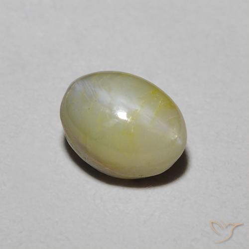 1.39ct Natural Amarillo medio Crisoberilo Ojo de Gato, Ovalada, Opaco