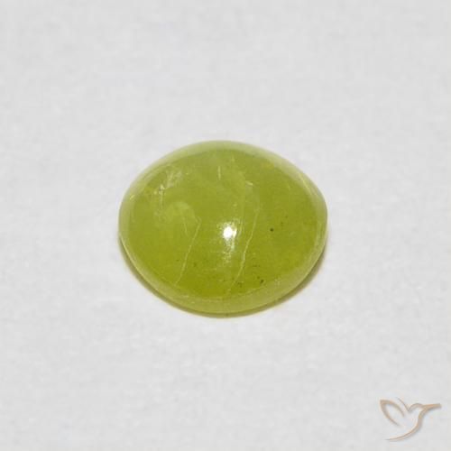 Crisoberilo Ojo de Gato Amarillo medio natural de 0.31 ct, Ovalada, Translúcido