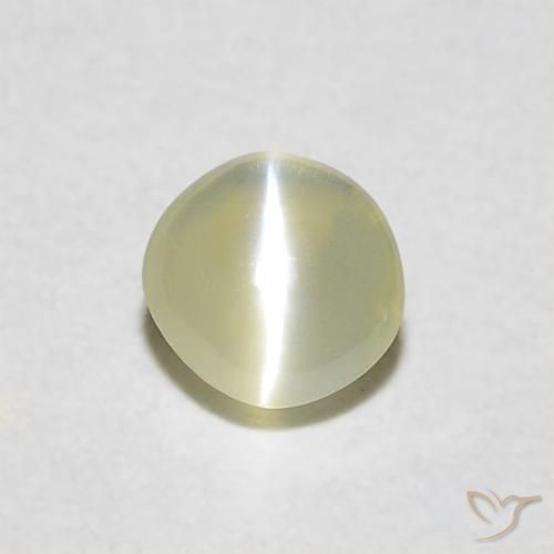 0.29ct Natural Amarillo claro Crisoberilo Ojo de Gato, Redondo, Translúcido
