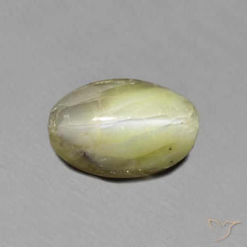 2.67ct Natural Amarillo medio Crisoberilo Ojo de Gato, Ovalada, Translúcido