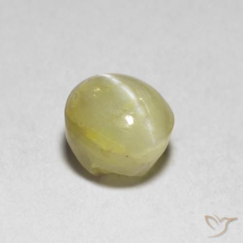 Crisoberilo Ojo de Gato Amarillo banana natural de 1.18 ct, Ovalada, Translúcido