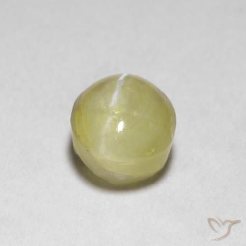Crisoberilo Ojo de Gato Amarillo banana natural de 1.18 ct, Ovalada, Translúcido