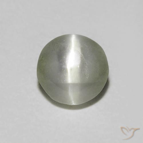 Crisoberilo Ojo de Gato Verde medio natural de 0.47 ct, Corte Óvalo, Translúcido