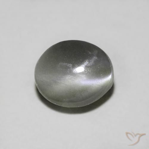 0.94ct Natural Gris acero Crisoberilo Ojo de Gato, Ovalada, Translúcido