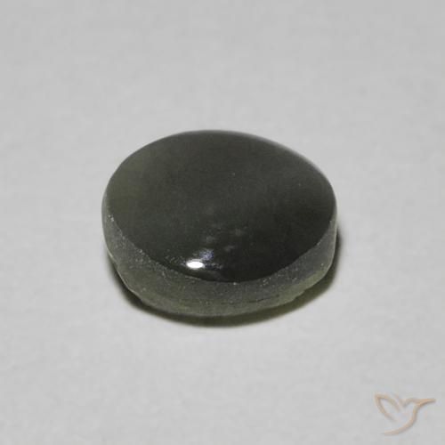 Crisoberilo Ojo de Gato Gris acero natural de 0.94 ct, Ovalada, Translúcido