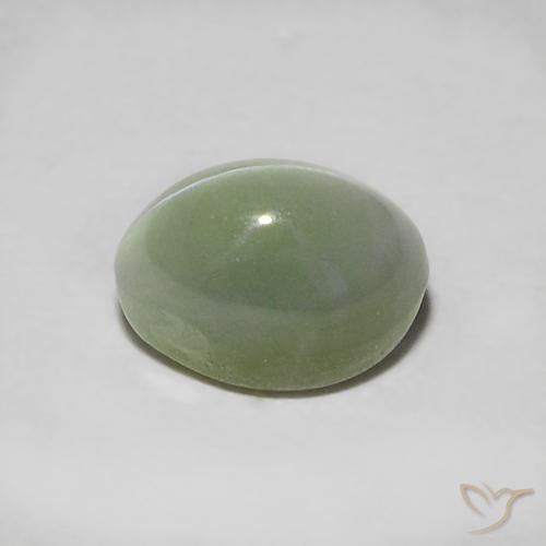 Chrysoberyl cat's eye verde natural de 0,90 ct, corte óvalo, translúcido