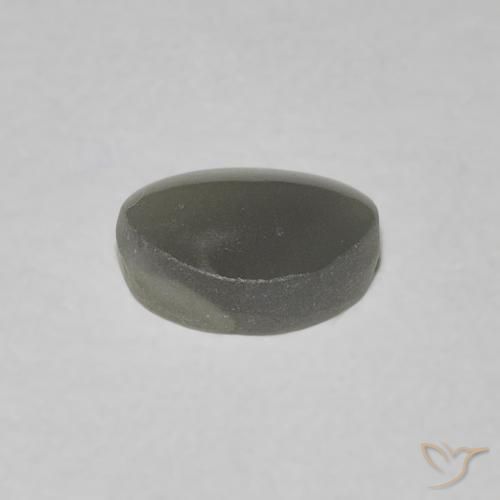 Crisoberilo Ojo de Gato Gris muy claro natural de 0.66 ct, Ovalada, Translúcido