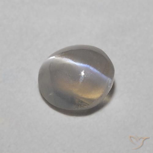 Crisoberilo Ojo de Gato Gris muy claro natural de 0.32 ct, Ovalada, Translúcido