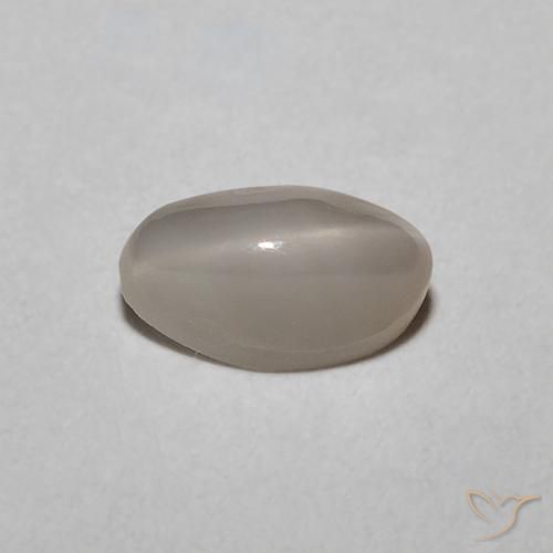 0.77ct Natural Gris muy claro Crisoberilo Ojo de Gato, Ovalada, Translúcido