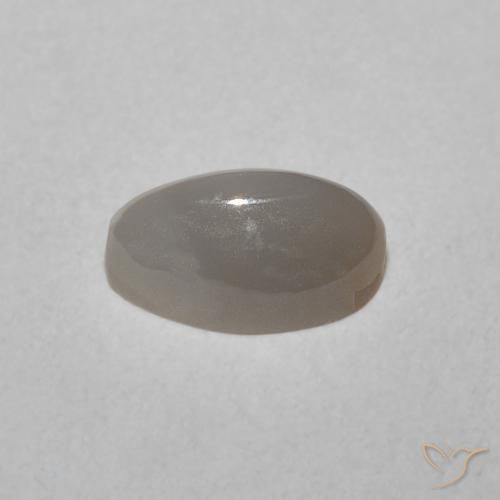 Crisoberilo Ojo de Gato Gris muy claro natural de 0.77 ct, Ovalada, Translúcido