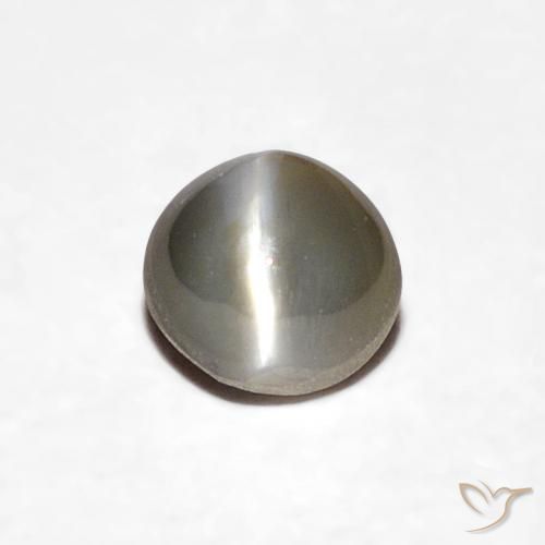 0.39ct Natural Verde medio Crisoberilo Ojo de Gato, Ovalada, Opaco