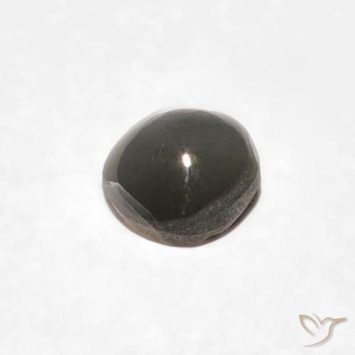 Crisoberilo Ojo de Gato Verde medio natural de 0.39 ct, Ovalada, Opaco