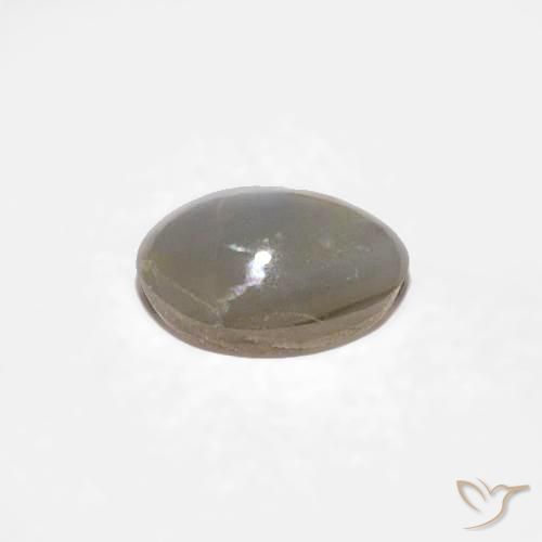 Crisoberilo Ojo de Gato Gris muy claro natural de 0.34 ct, Ovalada, Opaco
