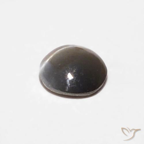 Crisoberilo Ojo de Gato Negro grisáceo natural de 0.16 ct, Ovalada, Opaco