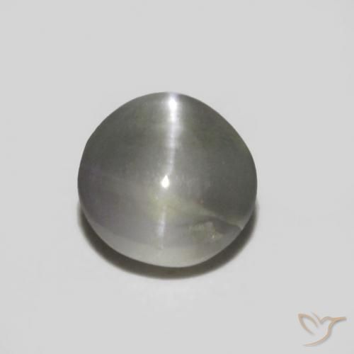 0.36ct Natural Reddish Grey Crisoberilo Ojo de Gato, Ovalada, Opaco